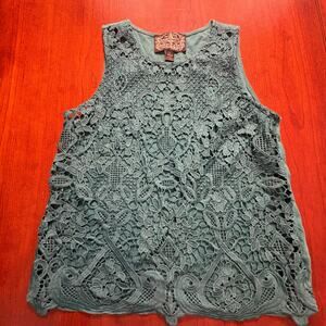 James Coviello Green Sleeveless Top Size Small